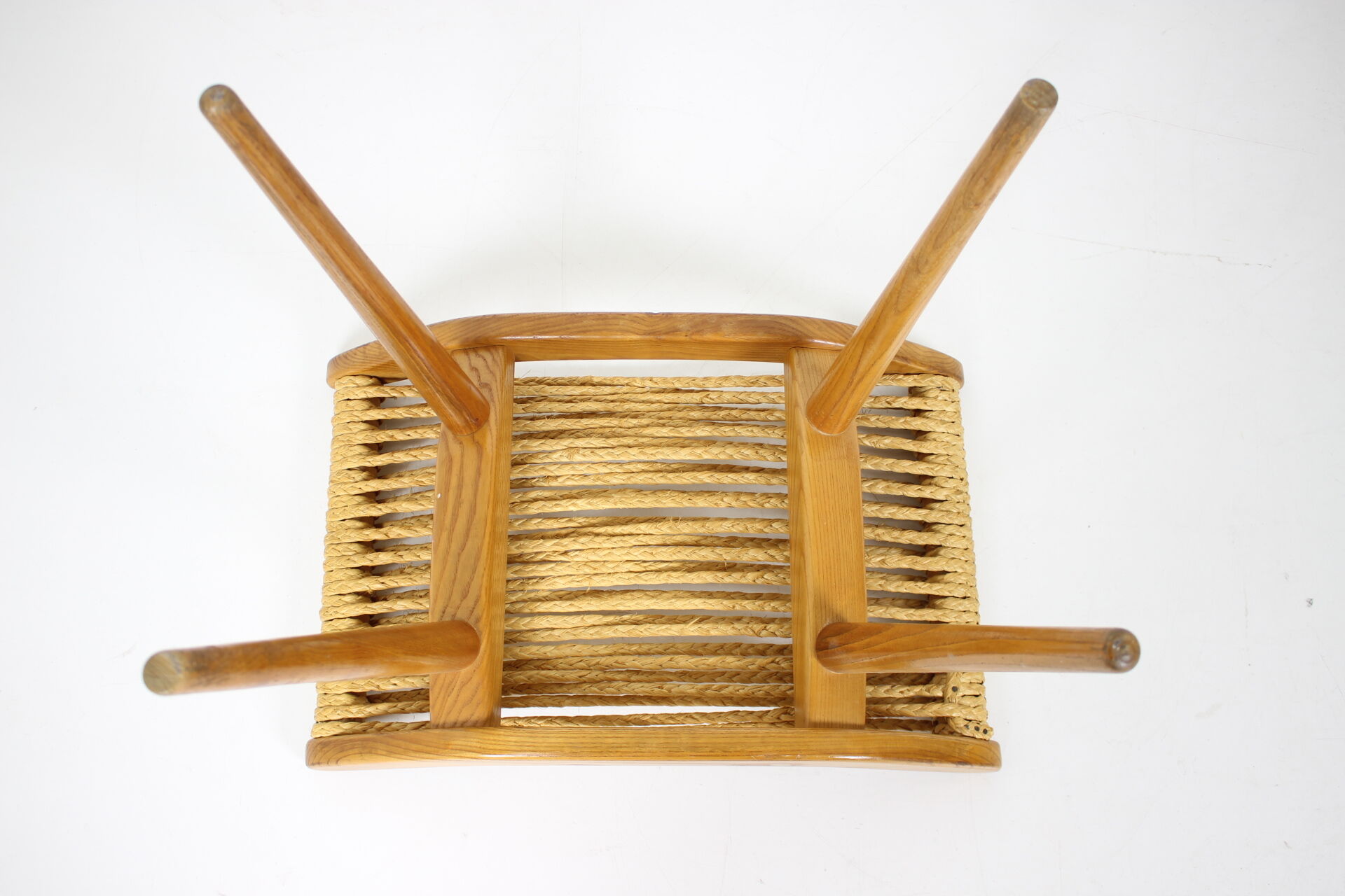 Mid-century wooden footstool/ ULUV, Czechoslovakia