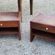 Pair of modernist art deco rosewood bedside tables from the 30s
