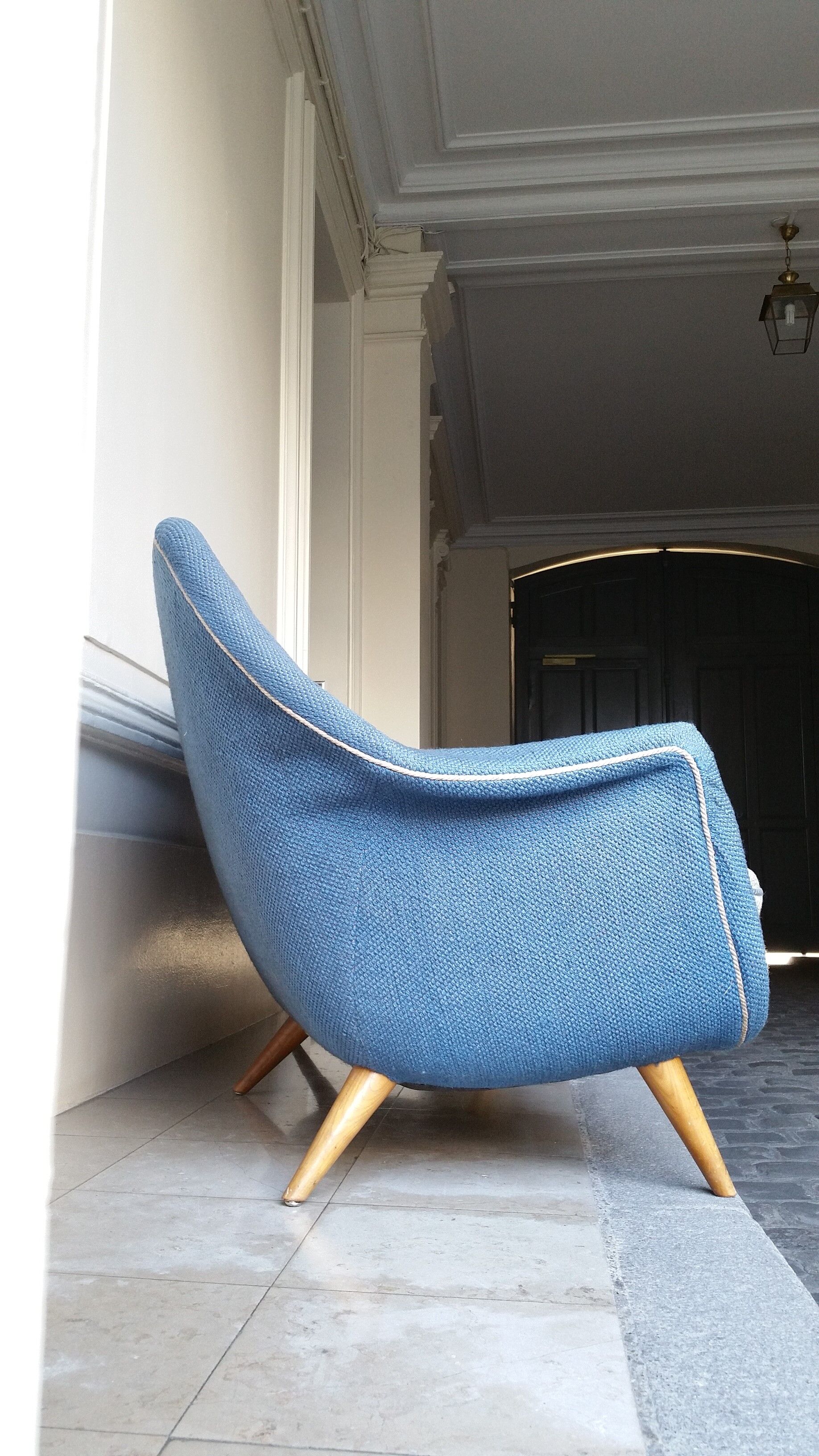 Sofa Sofa Arc curved EGG Scandinavian years 50-60