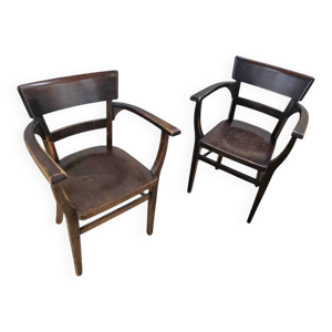 2 chaises de salle à - 1930