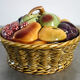 Old basket with lid fruits slurry Sarreguemines 40s