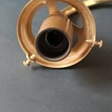 Brass and frosted glass wall lights