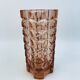 Large pink glass vase in Art Deco style