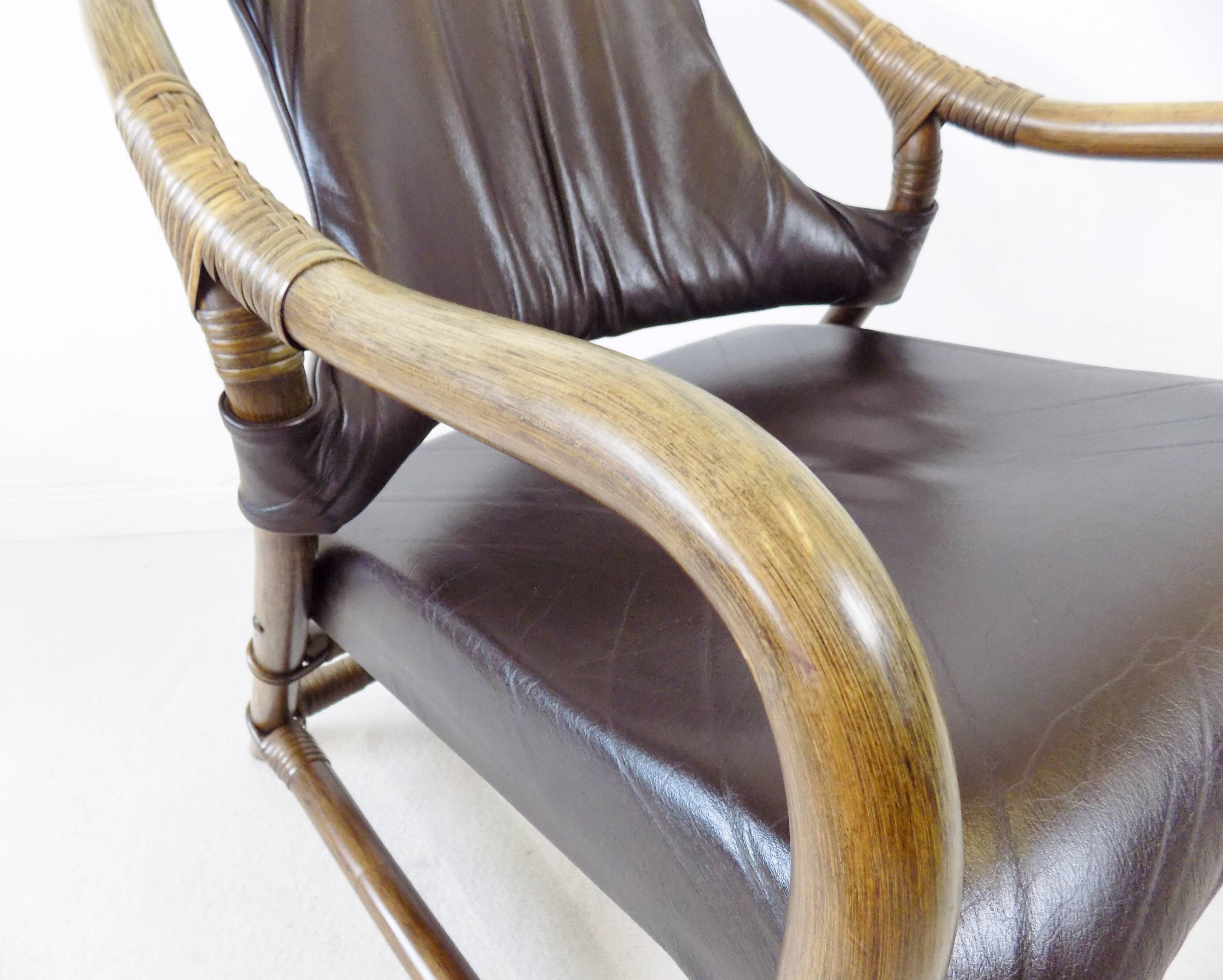 Set Of 2 Danish Mid Century Modern Bamboo Lounge Chairs Selency