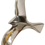 Set of 3 chrome gull birds, 15 - 20 -25 cm