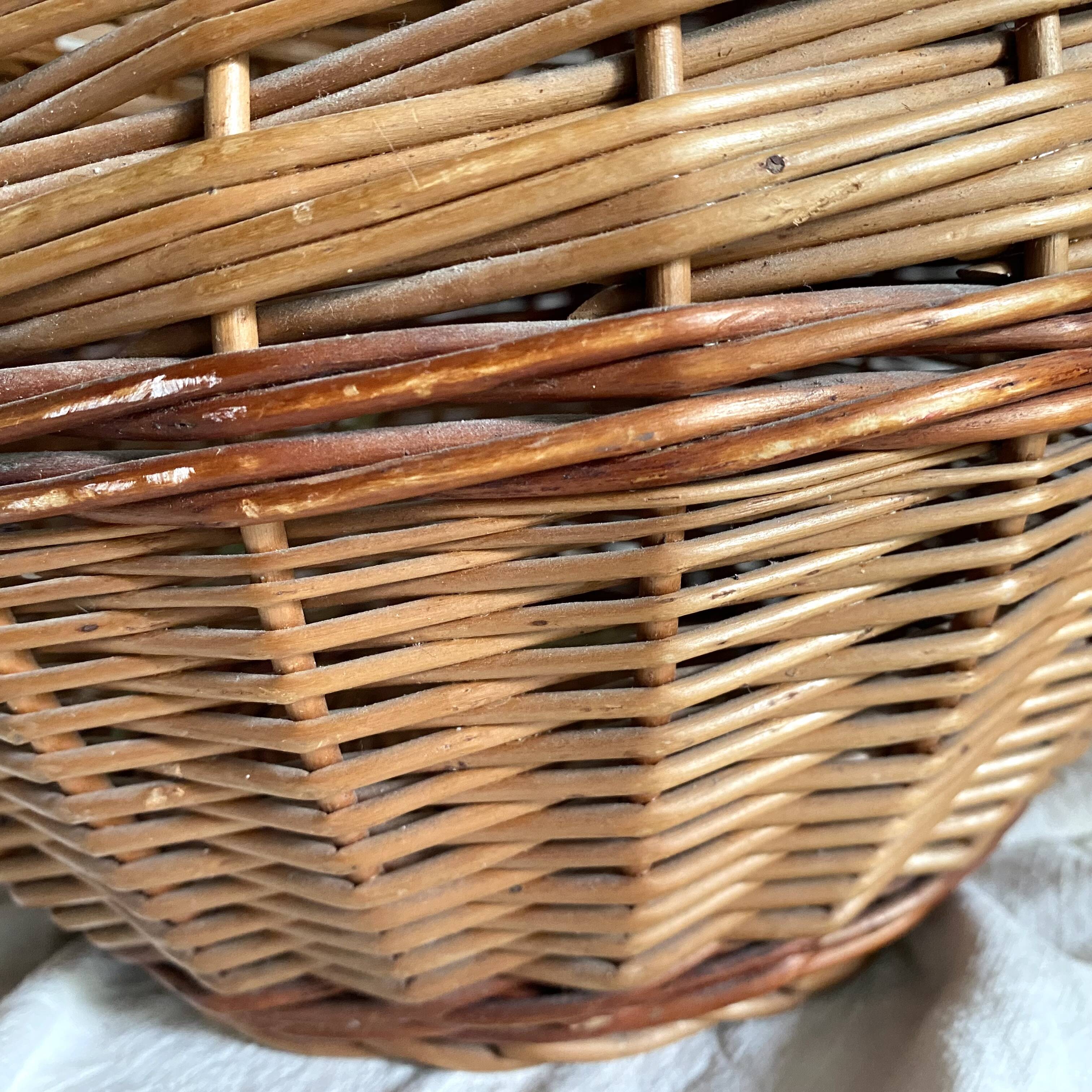 Vintage woven wicker basket