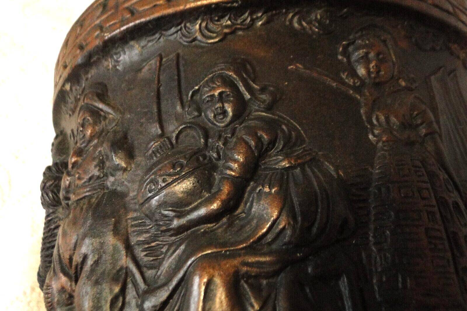 Old planter cache pot bretby clanta n2410 h pottery characters relief