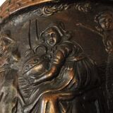 Old planter cache pot bretby clanta n2410 h pottery characters relief