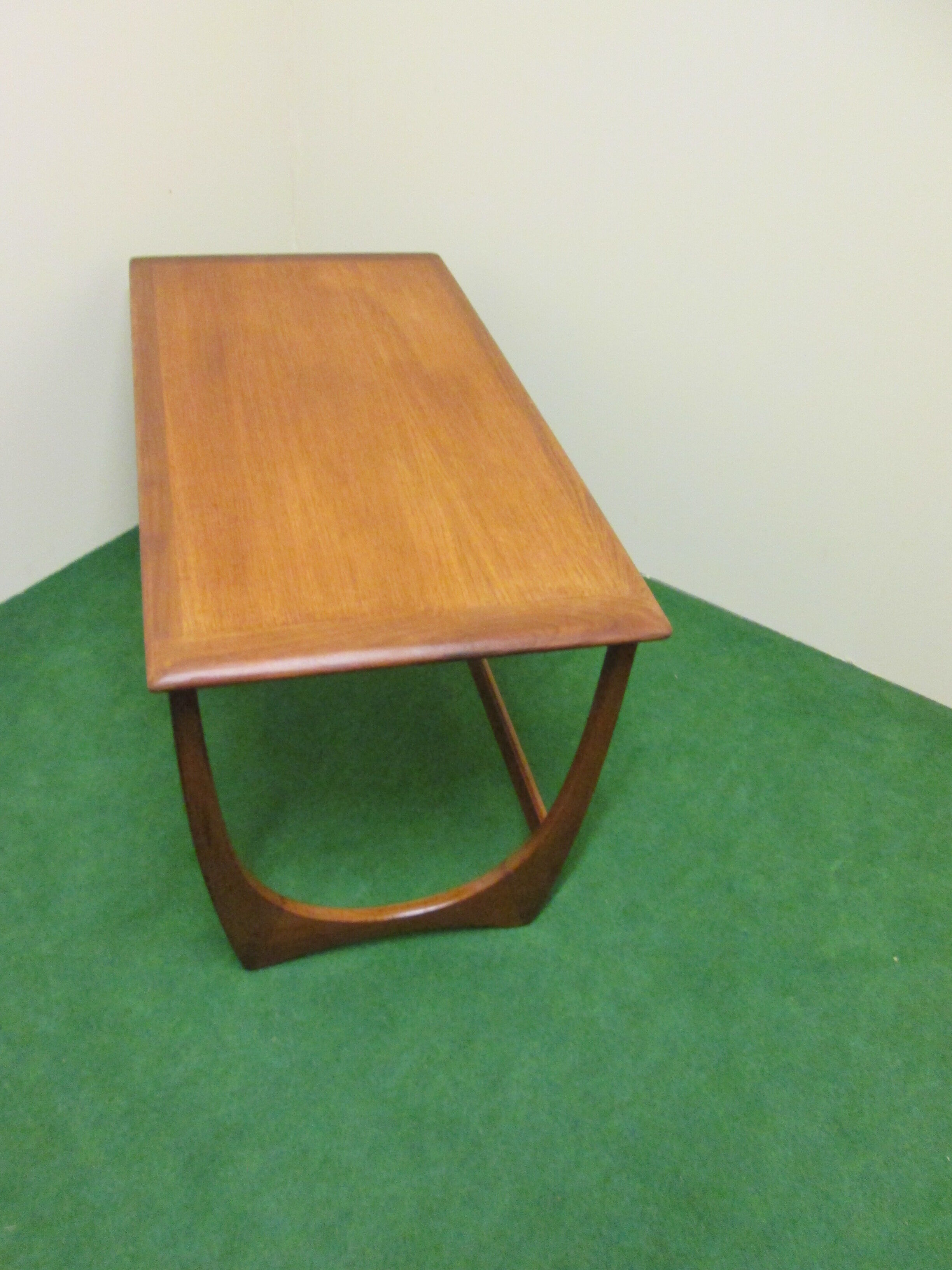 Nesting coffee tables in teak