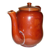 Cafetière très grande en céramique marron