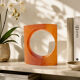 Translucent amber resin vase – Jacqueline Guénot, Full Moon® Paris