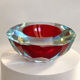 Murano glass geode faceted bowl