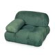 Vintage 20thc "camaleonda" green fabric armchair by mario bellini for c&b