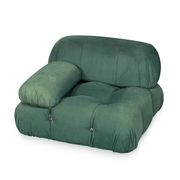 Vintage 20thc "camaleonda" green fabric armchair by mario bellini for c&b