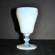 Sevres footed glass goblet chalice in white opaline signed “sèvres france”