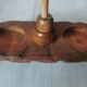 Carved wood shells salt and pepper shaker