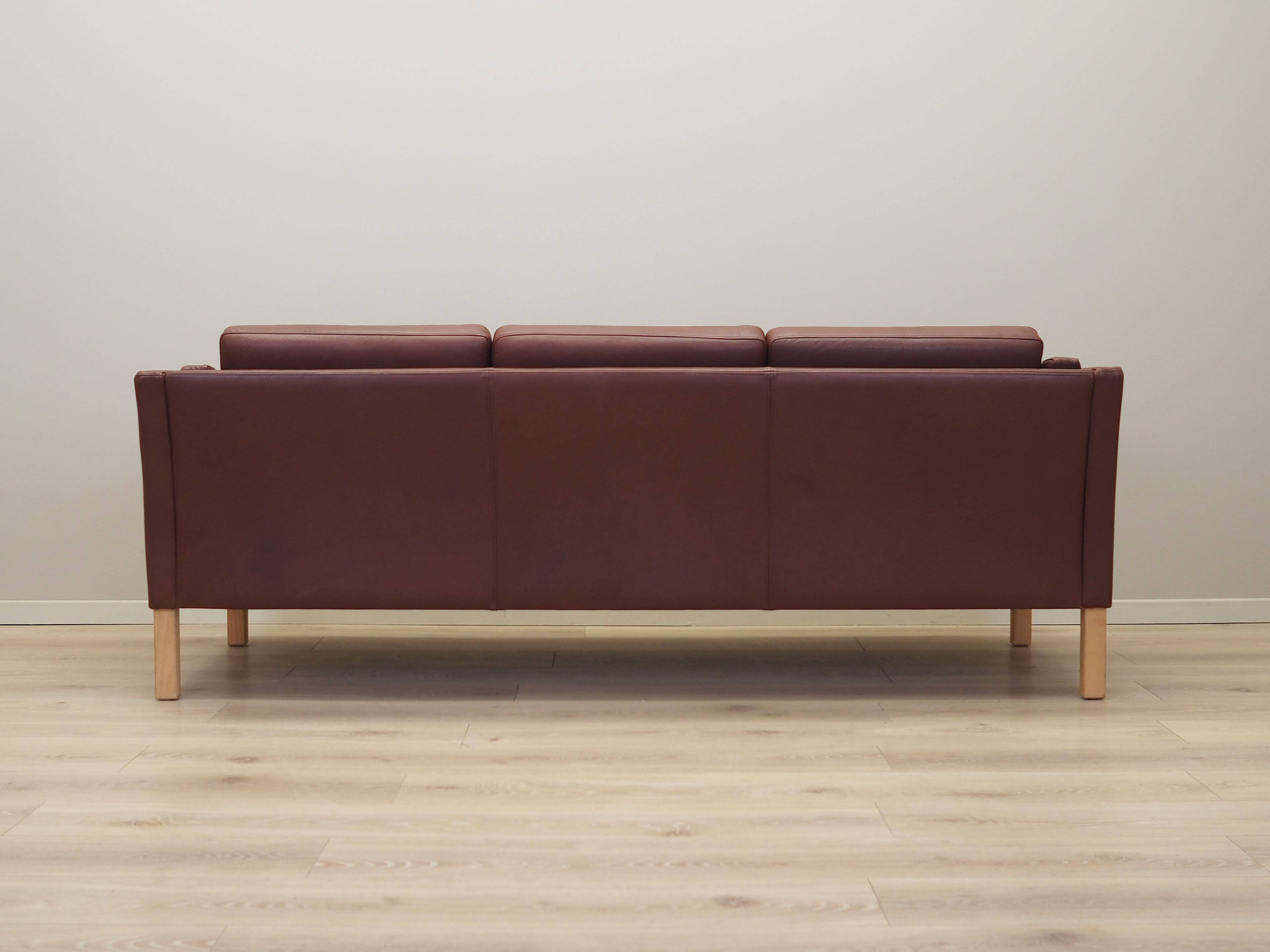 Brown leather sofa, Danish design, 1970s, production: Denmark