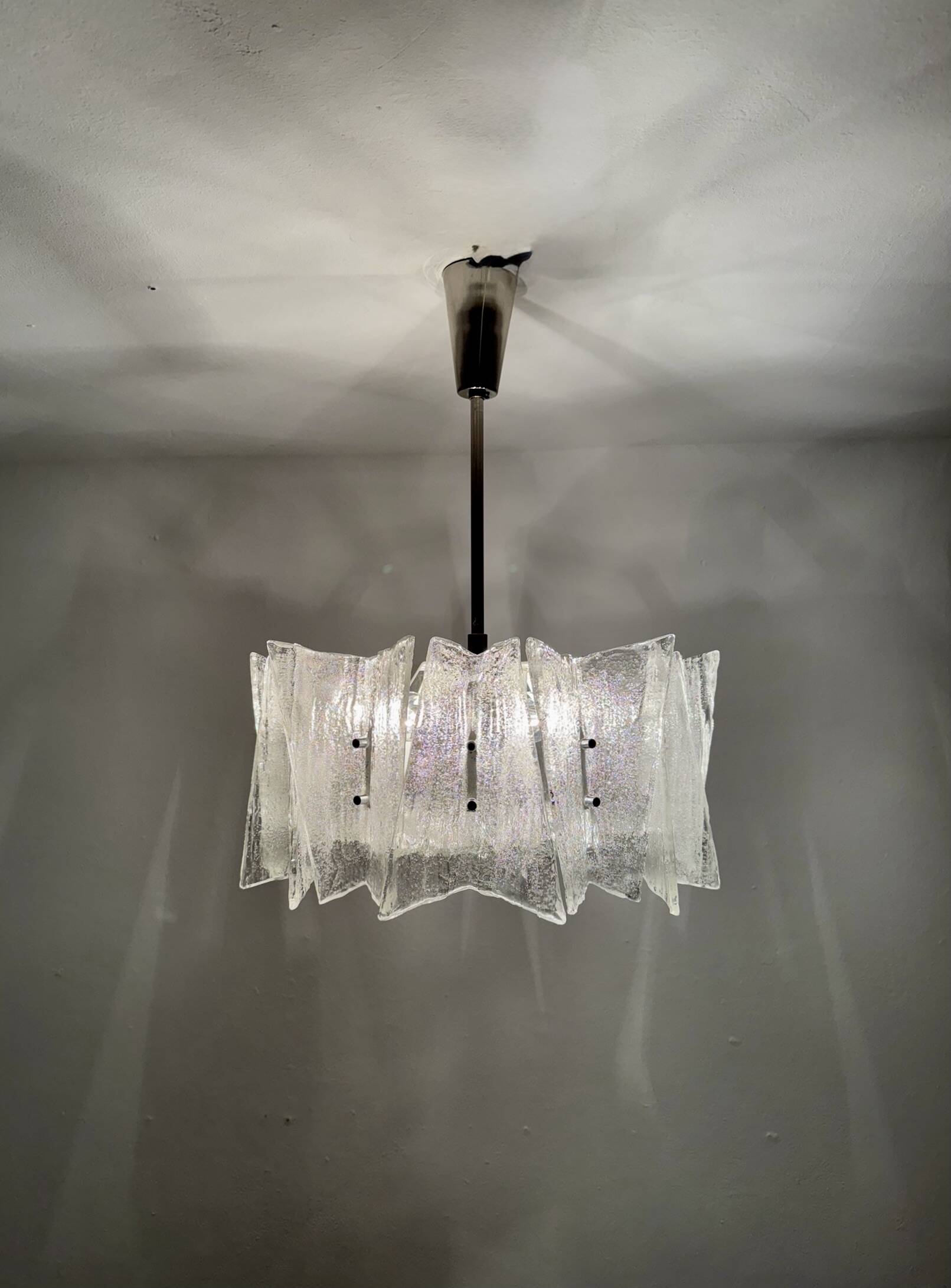 Austrian Ice Glass Chandelier