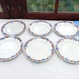 6 assiettes plates anciennes Moulin des Loups