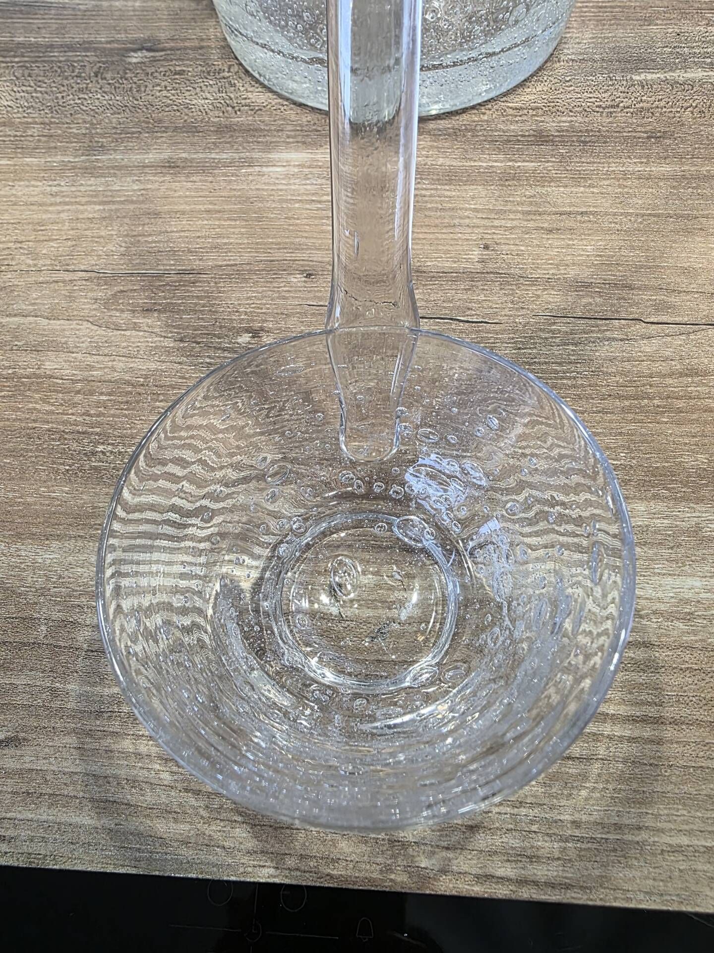 Large champagne bucket / cooler and its ladle Bubble glass Biot