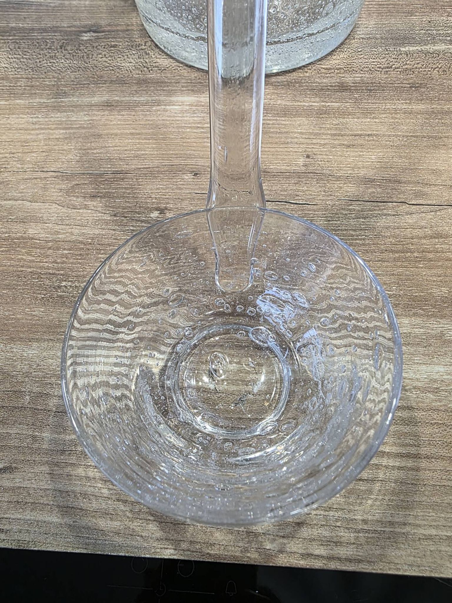 Grand seau à champagne / rafraîchisseur et sa louche Verre bullé Biot