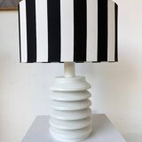 White lacquered metal table lamp from the 60s