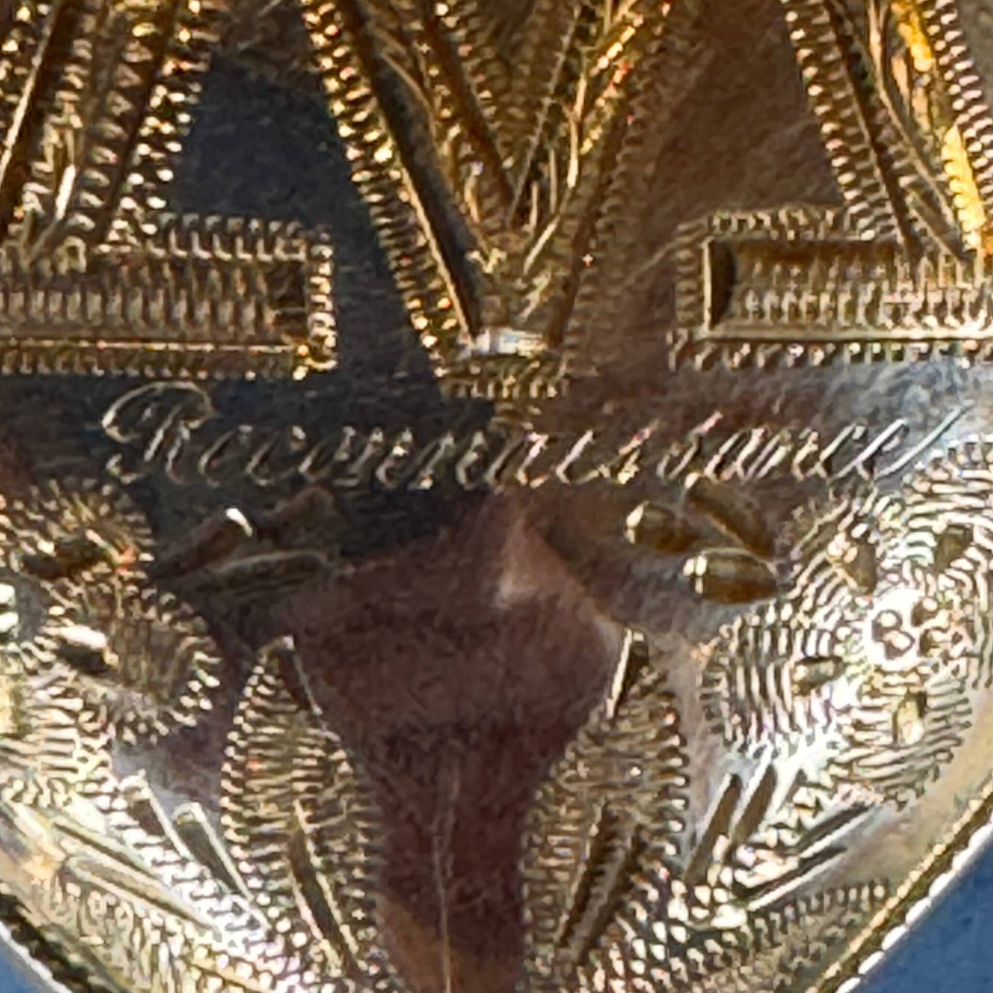 Sacred ex-voto in solid silver – heart engraved “Reconnaissance” – interior do