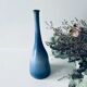 Signed blue sandstone soliflore vase