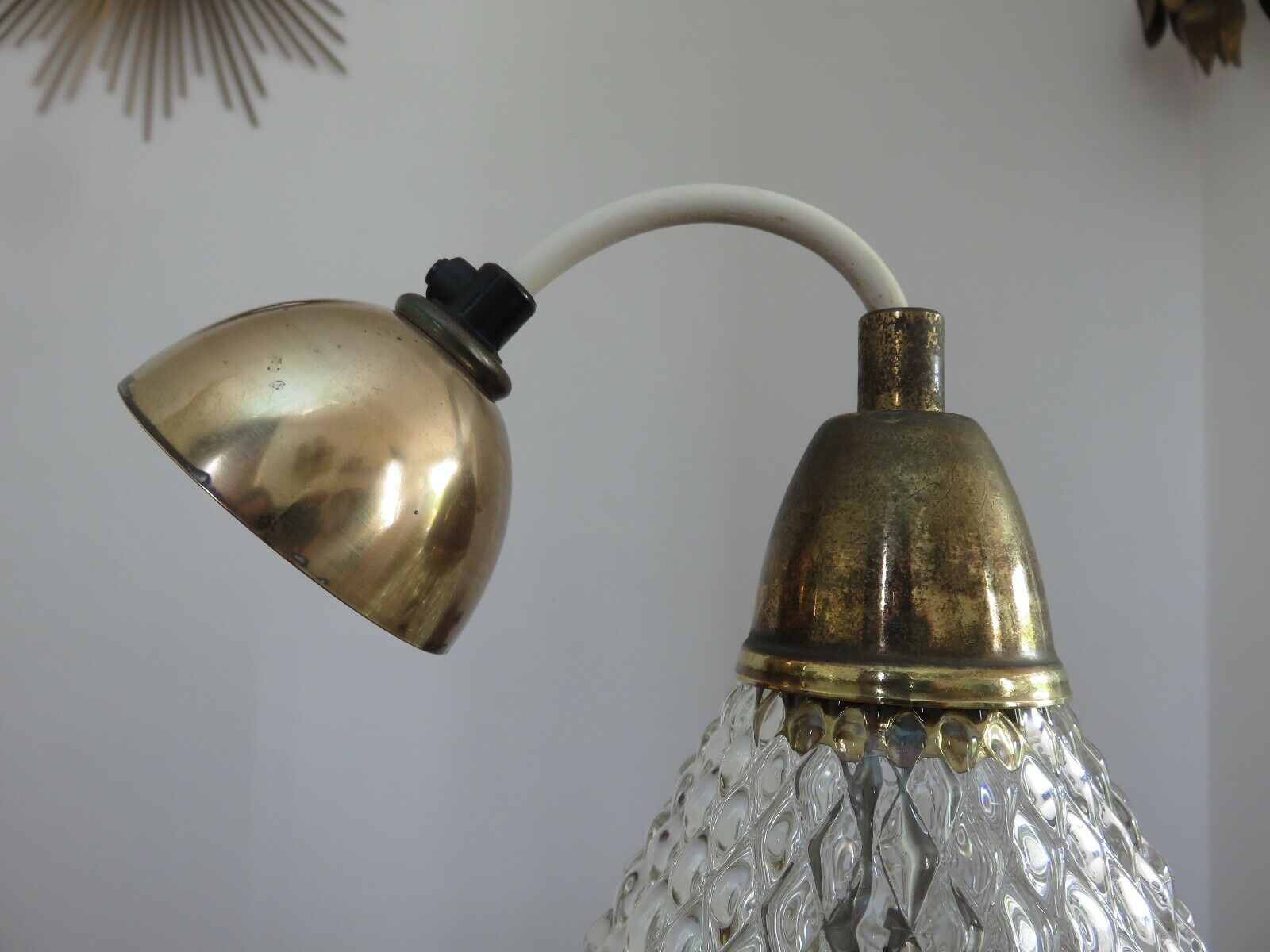 Hanging lamp "drop of water" glass diamond tip of the 50/60