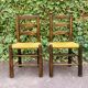 Paire de chaises bois et paille
