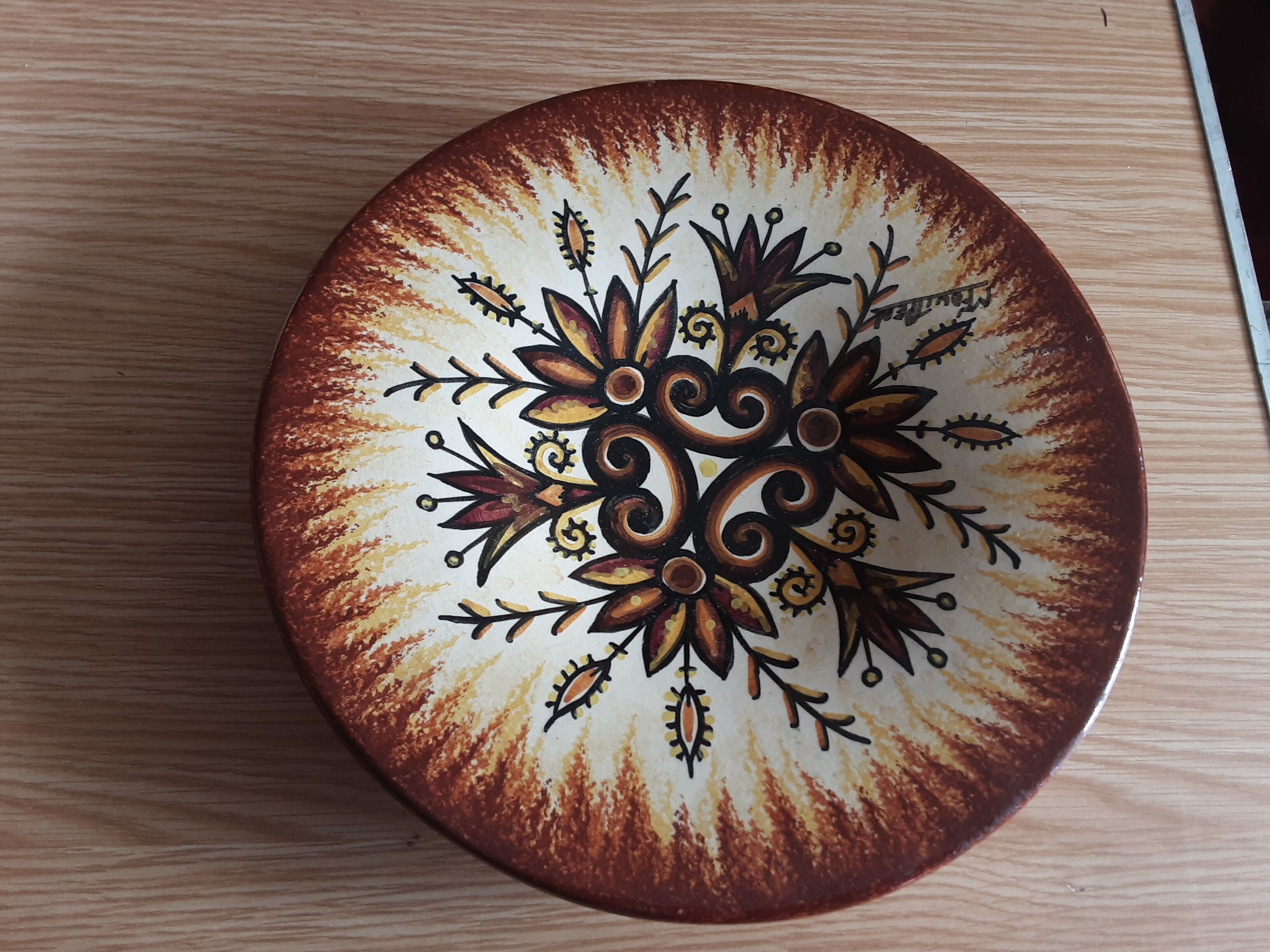 FAIENCE PLATE QUIMPER FOUILLEN