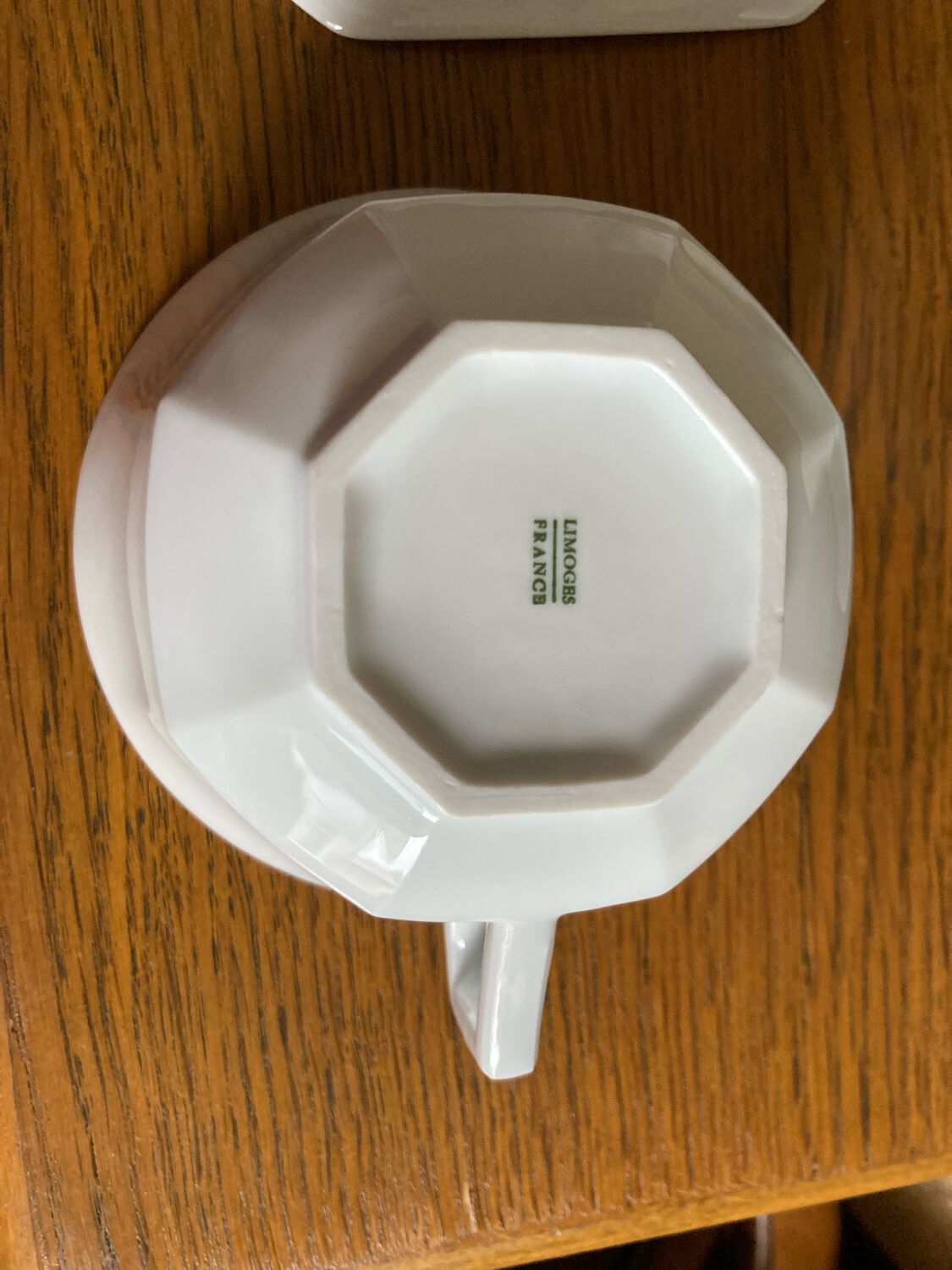 Trio of Limoges porcelain cups