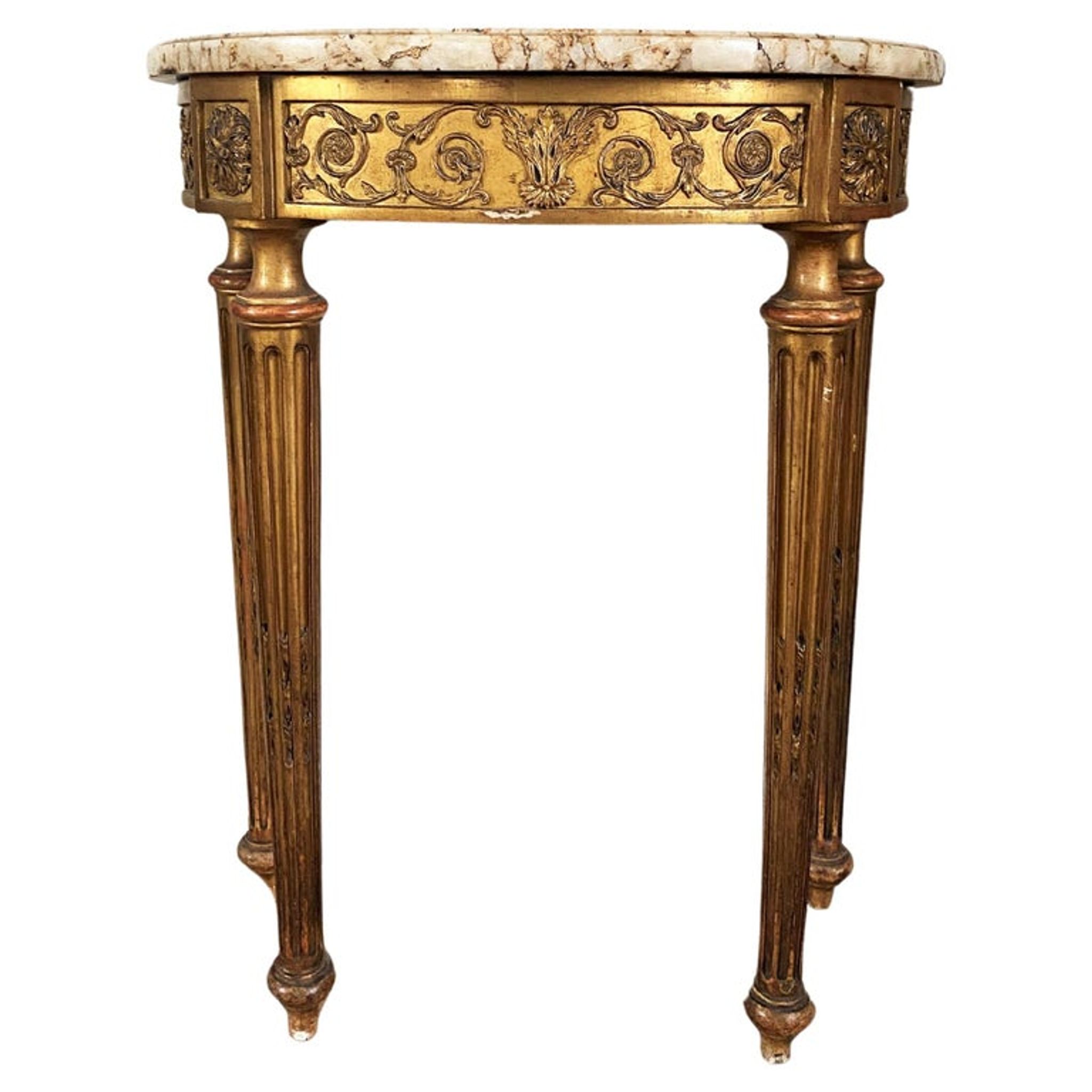 Console "Demi-Lune" Style Louis XVI Période Napoléon III