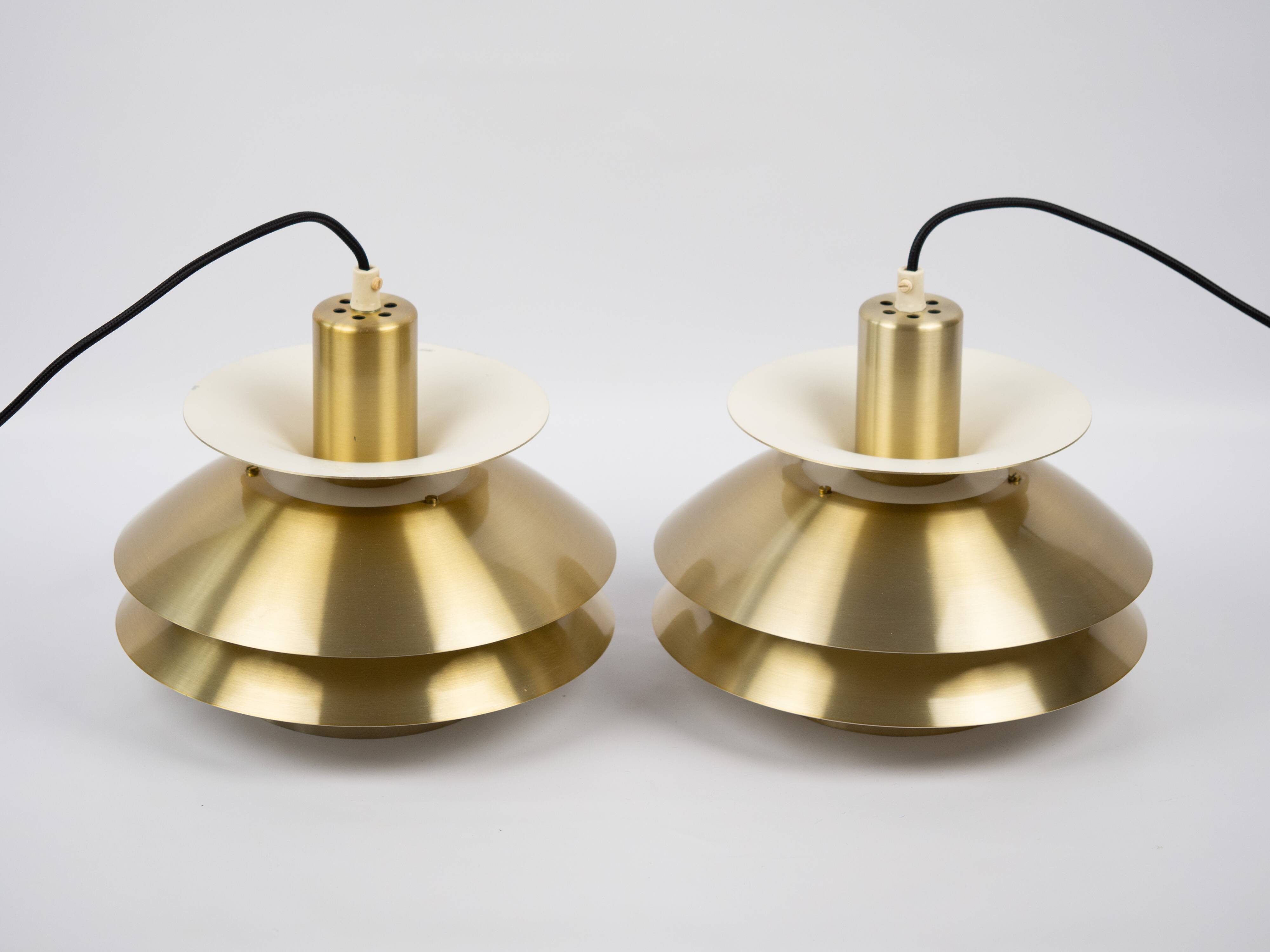 Pair of Danish vintage pendant lamps Top lamper 774 from 1980s