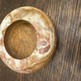 Vintage Orange Marble Ashtray Diameter 12 cm