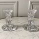 Duo of vintage crystal candle holders