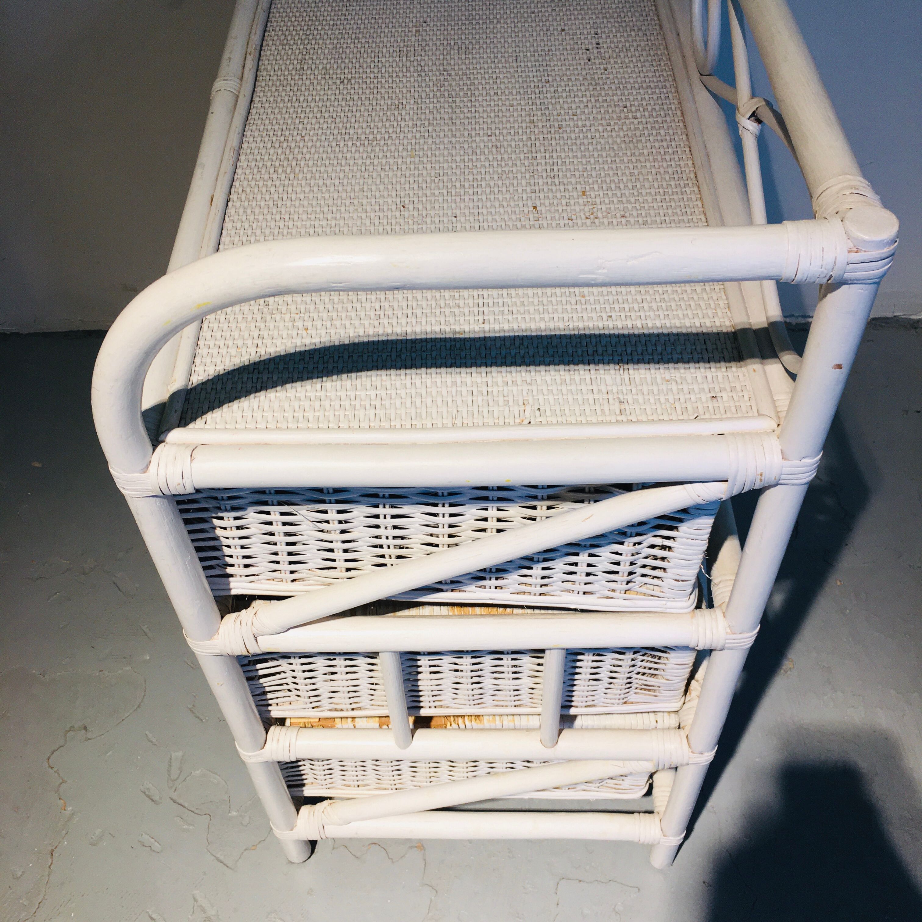 Commode rotin 4 tiroirs