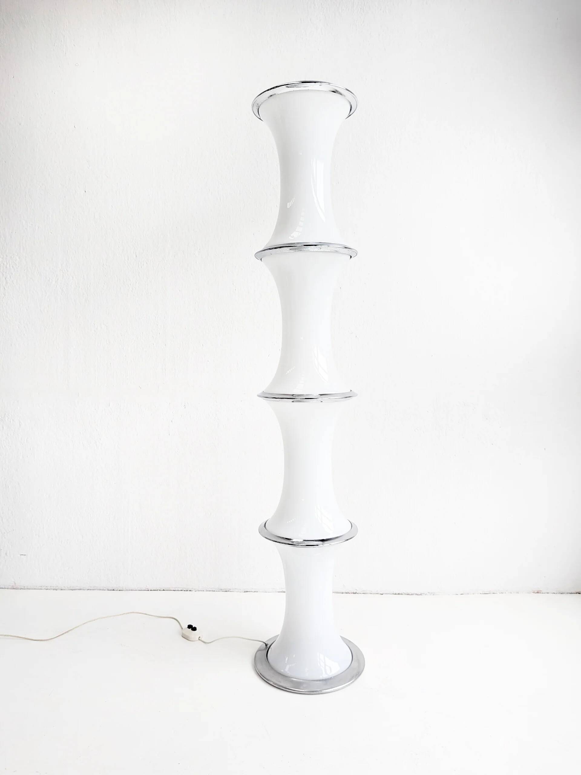 Lampe sur pied en bambou par Enrico Tronconi pour Vistosi, années 1970