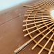 Vintage rattan sun mirror from the 60s, 73x92 cm