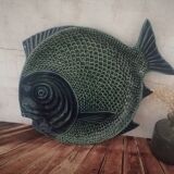 Plat poisson barbontine vert et bleu