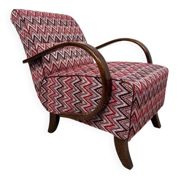Fauteuil lounge en forme de C par J.Halabala