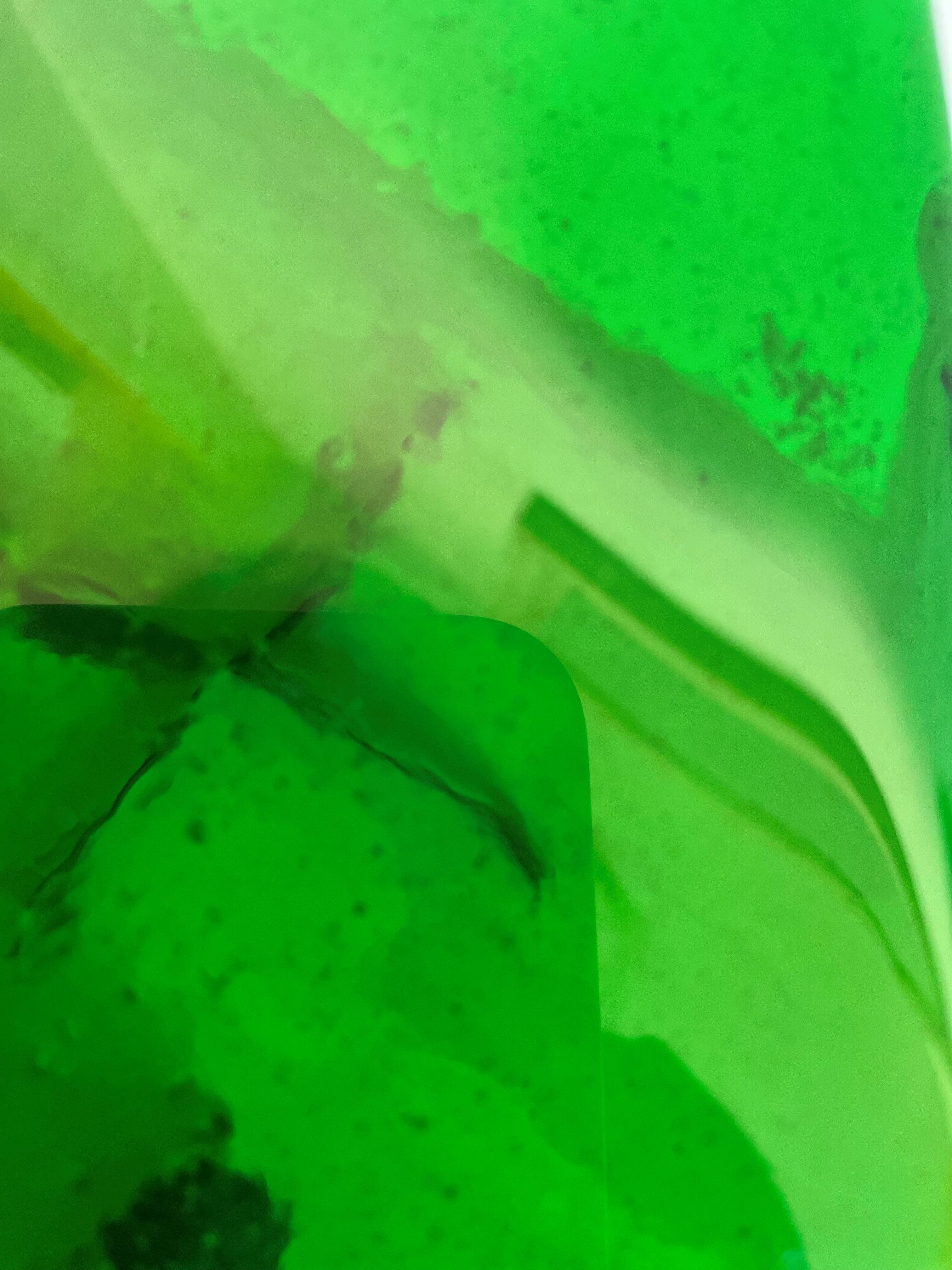 Vintage handcrafted glass side table