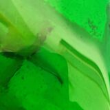 Vintage handcrafted glass side table