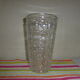 Transparent glass, patterns vintage 1960/1970 geometric vase
