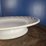 Ancien plat sur pied / compotier en porcelaine moulin des loups