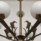 Art deco bronze fish chandelier