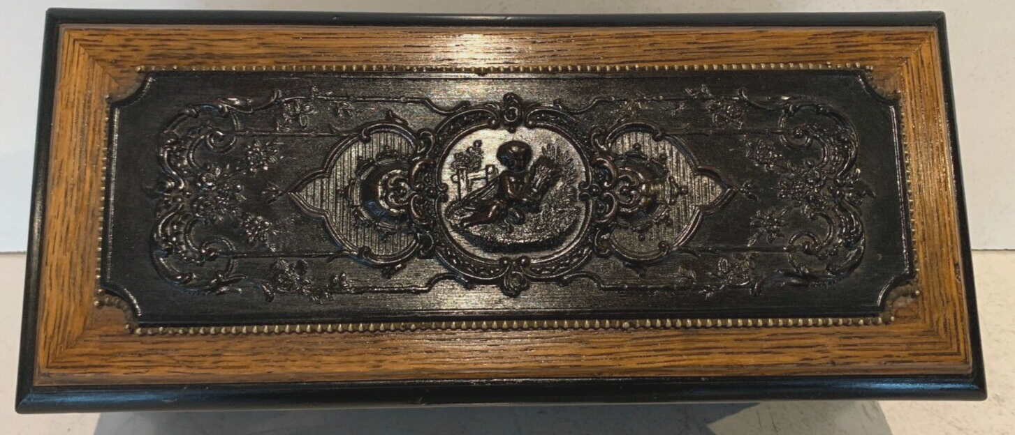Jewelry Box Napoleon III in black wood carved XIX century