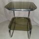 Table d'appoint verre fumé et chrome