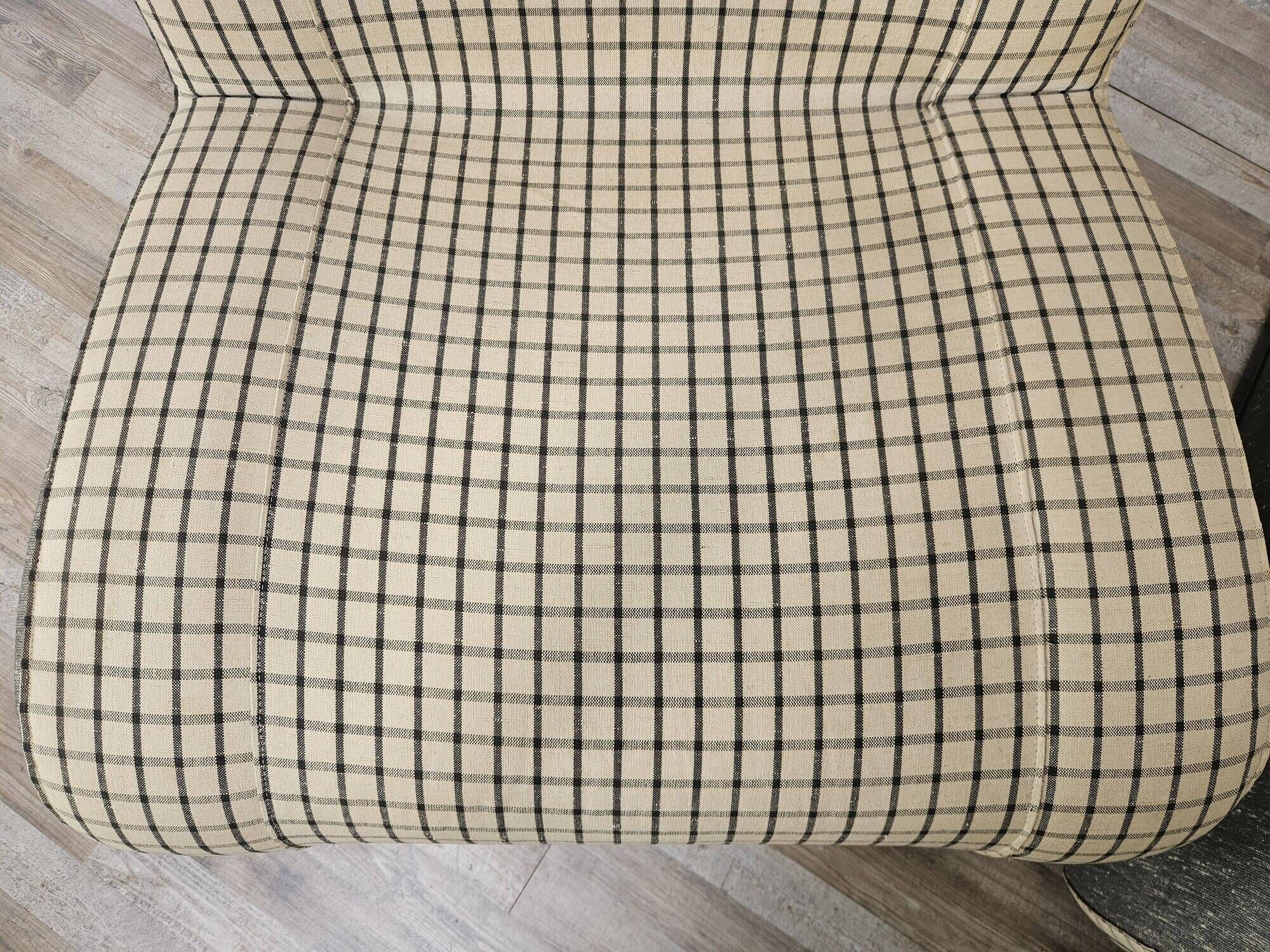 1970s modular sofa in plaid fabric