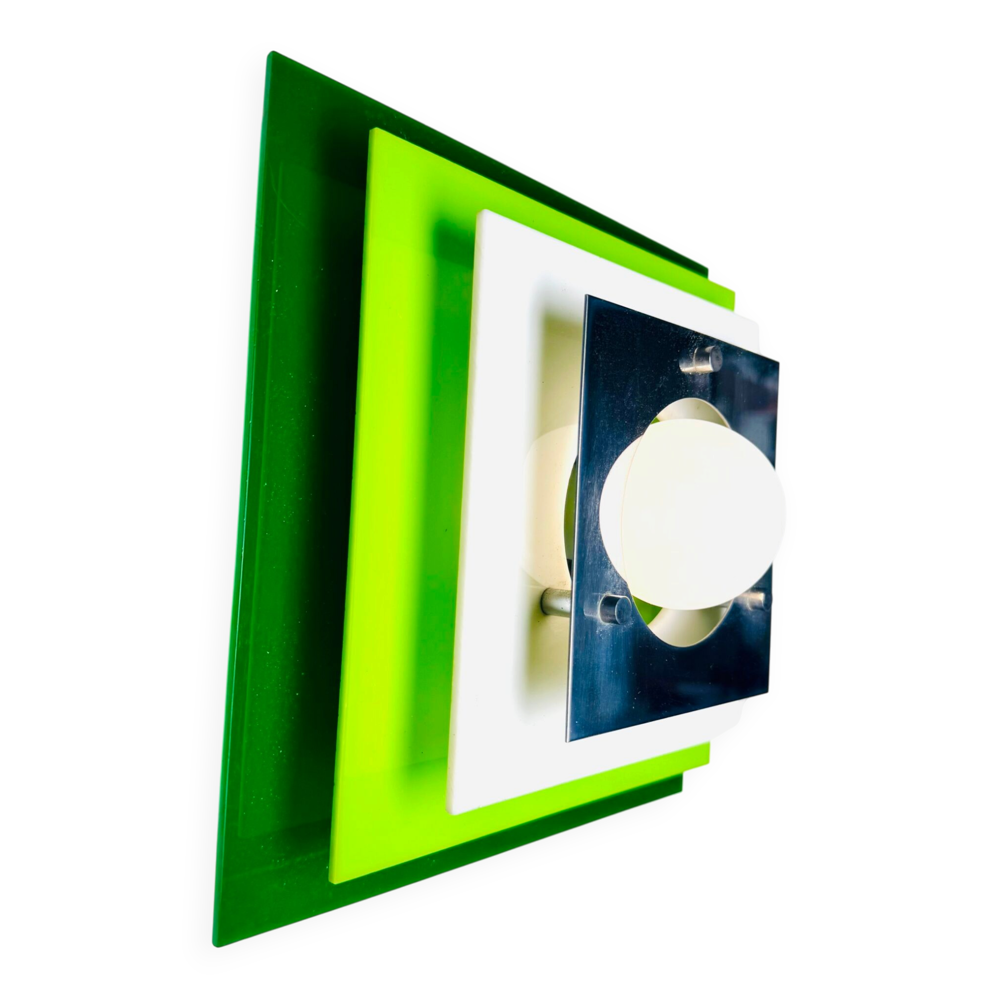 Pyramid Multi-Layered Wall Lamp By Hustadt Leuchten, Germany, 1970S